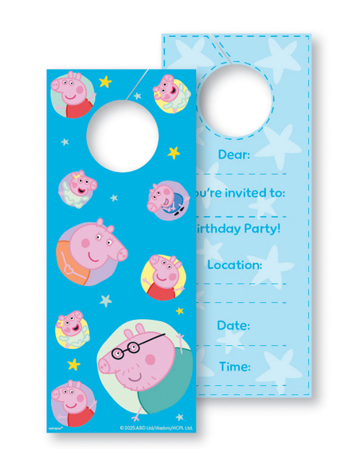 8 Peppa Wutz™ Einladungskarten