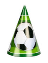 Chapeau foot pour fête vert en carton avec motif ballon 3d