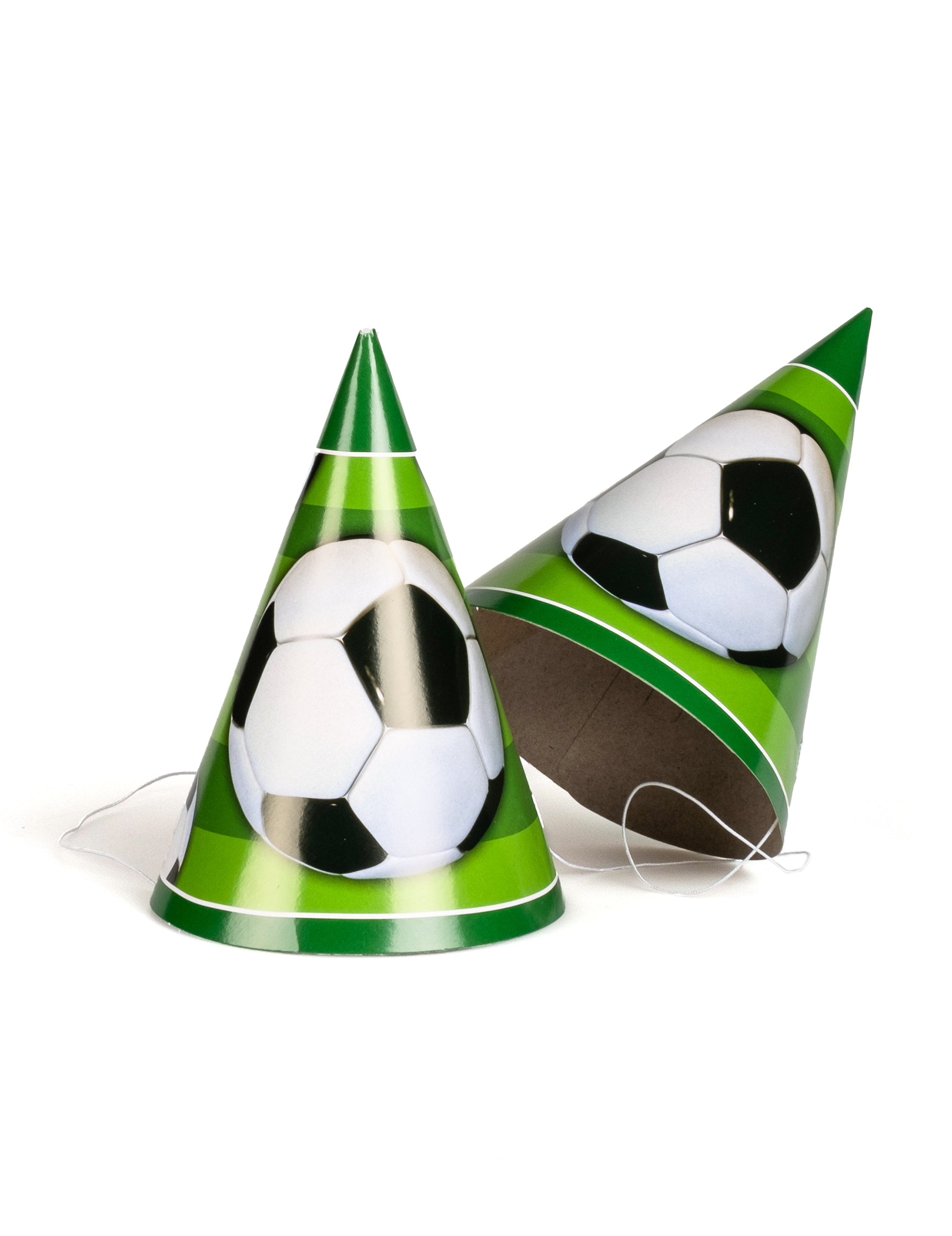 Détail de l'élastique et de l'intérieur du chapeau foot pour fête
