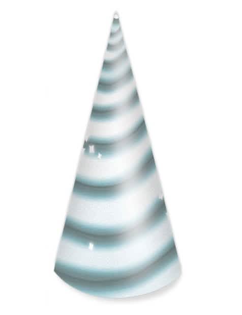 Chapeaux d'anniversaire Licorne blanc et argenté effet nacré
