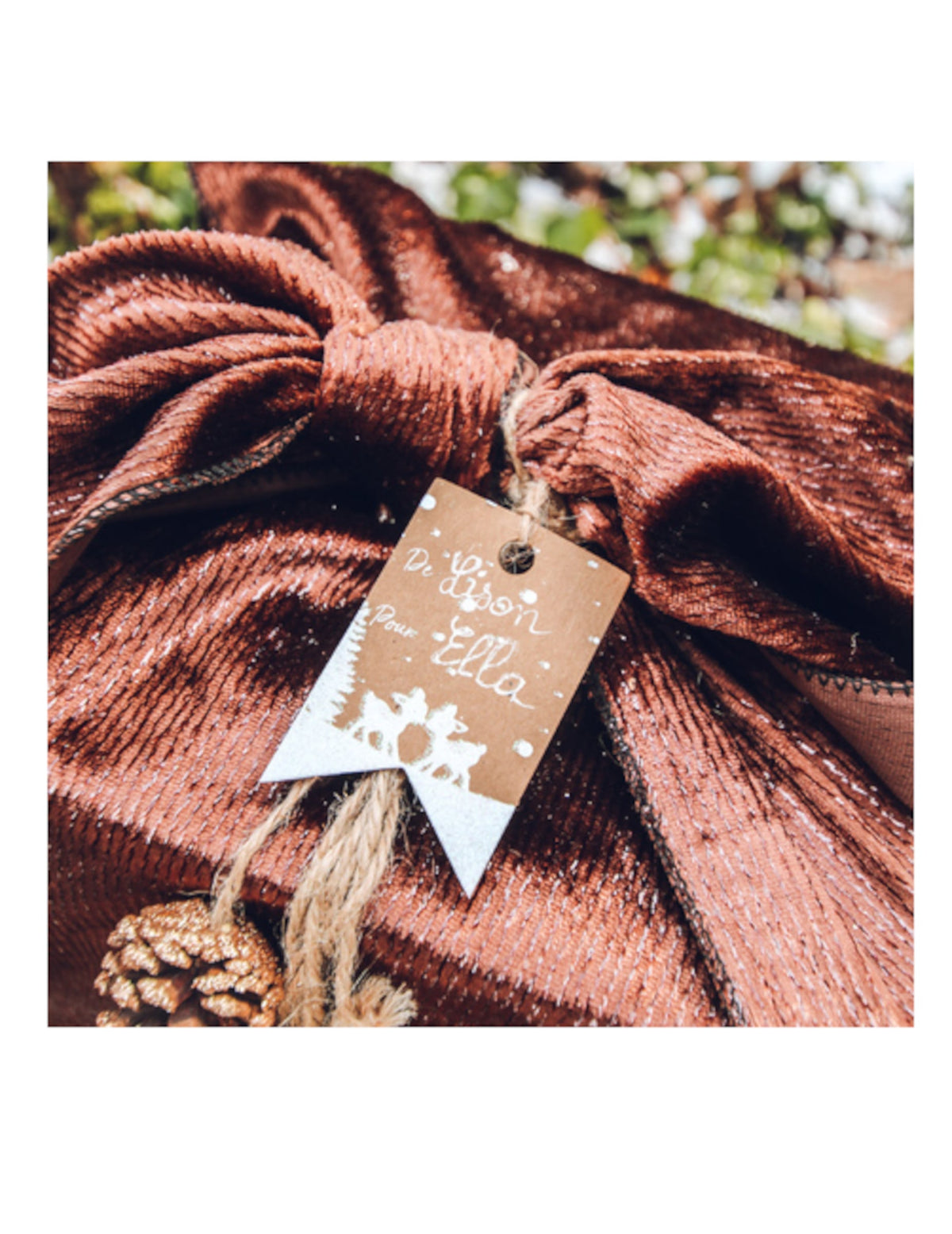 Étiquettes cadeaux petit faon en papier kraft marron