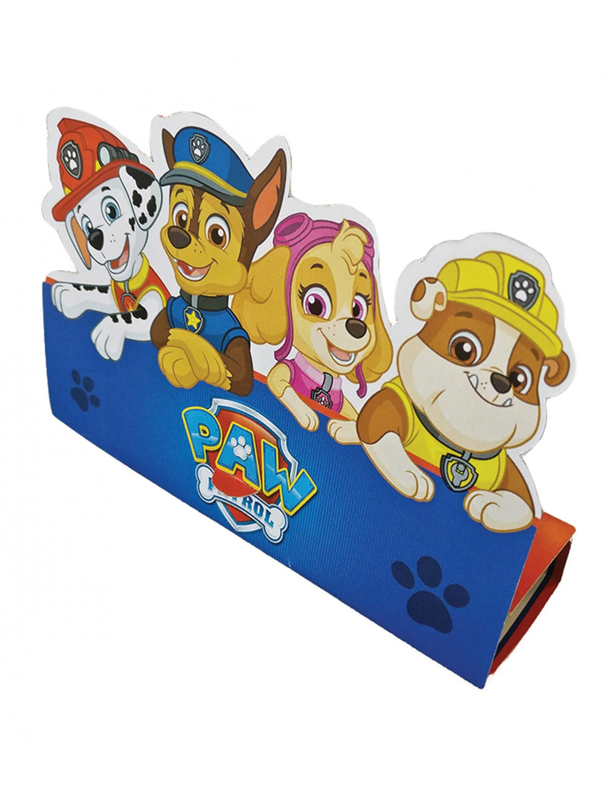 Einladungen und Umschläge Paw Patrol für Kinder blau mit Marcus, Chase, Stella und Ruben