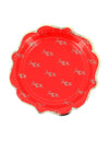 8 kleine Teller Frohe Weihnachten Zeitlos Rot und Gold 18 cm