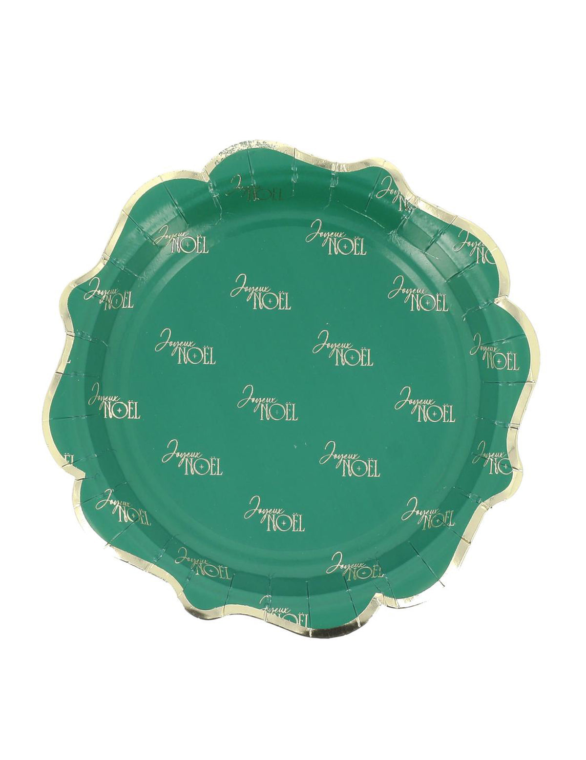 8 kleine Teller Frohe Weihnachten Klassik Tannengrün und Gold 18 cm