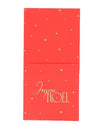 8 rote Bestecktaschen Frohe Weihnachten & Gold 10 x 20 cm