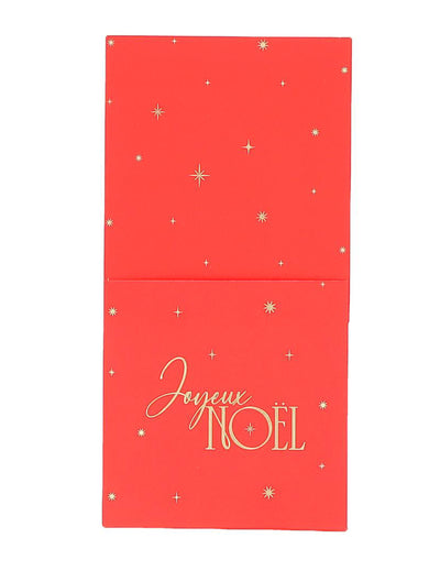 8 rote Bestecktaschen Frohe Weihnachten & Gold 10 x 20 cm