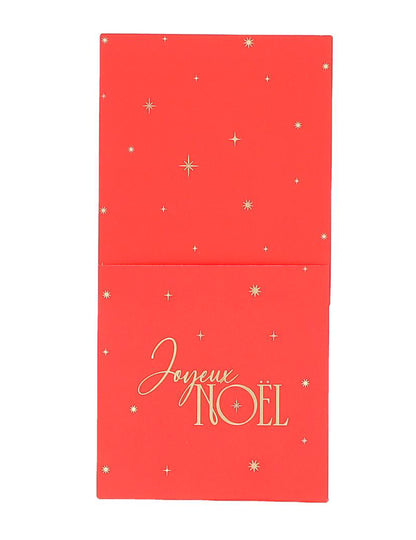 8 rote Bestecktaschen Frohe Weihnachten & Gold 10 x 20 cm