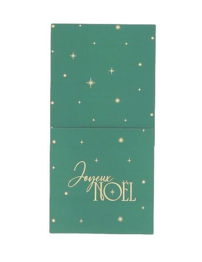 8 Bestecktaschen Frohe Weihnachten Dunkelgrün & Gold 10 x 20 cm