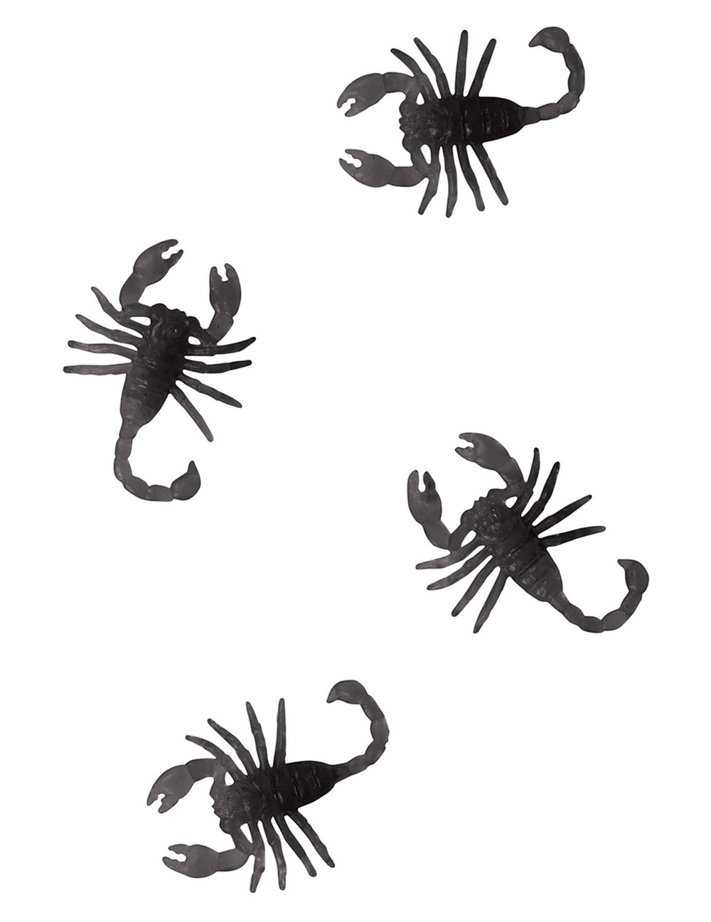 Vue d'ensemble de plusieurs scorpions du lot de 8 scorpions pour Halloween