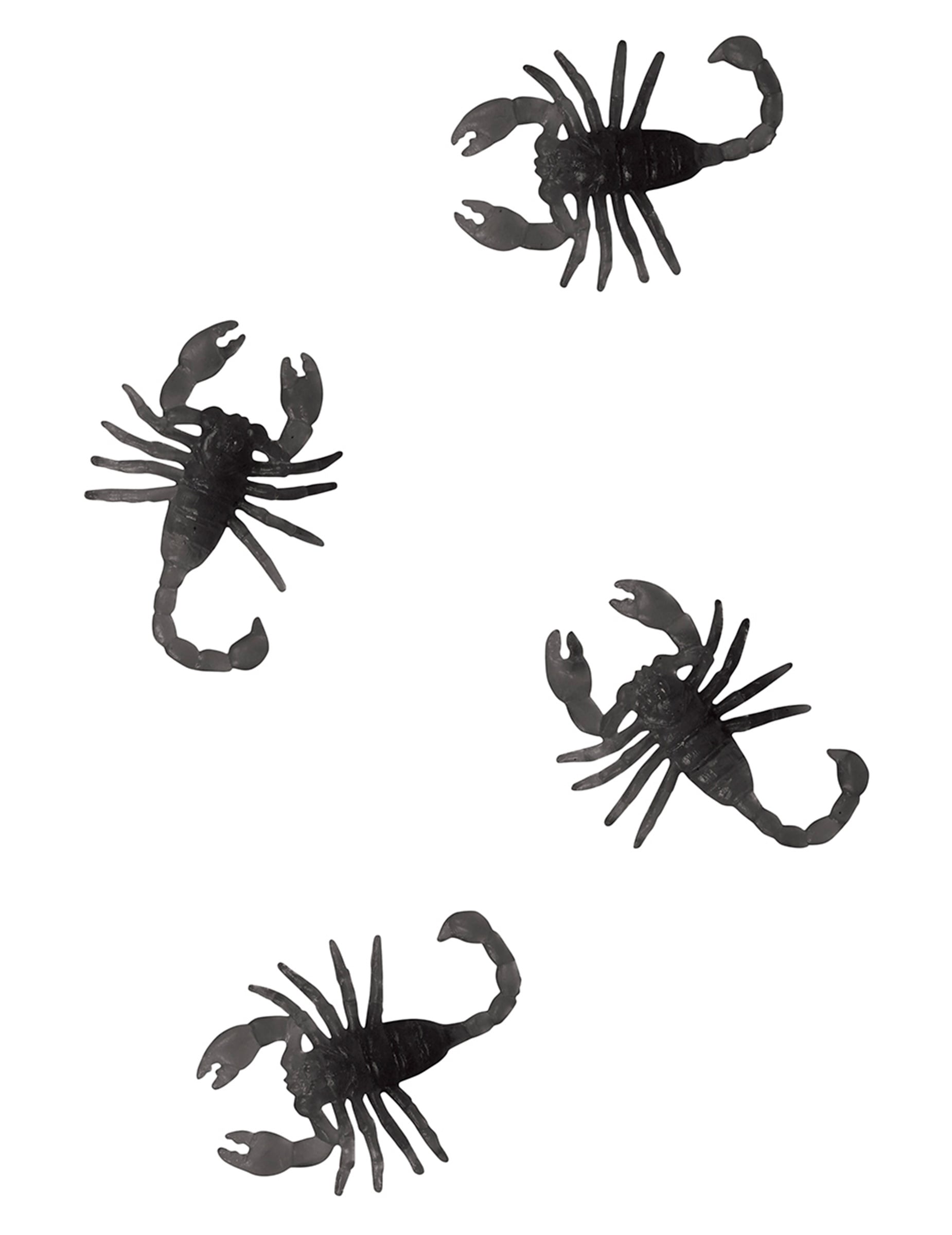 Vue d'ensemble de plusieurs scorpions du lot de 8 scorpions pour Halloween