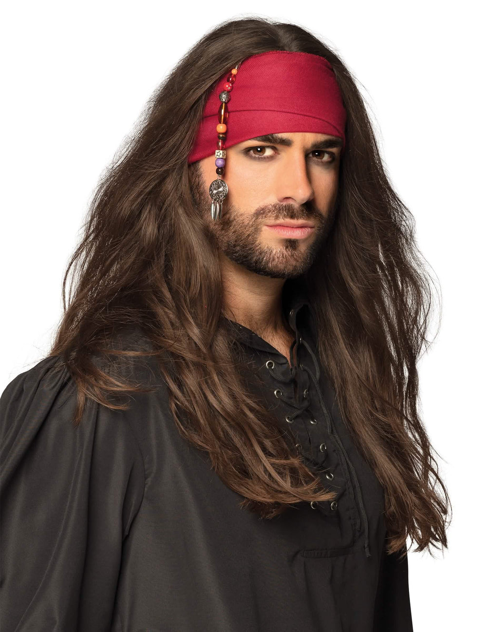 Vue de trois-quarts de l'accessoire cheveux de pirate
