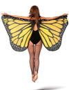 Ailes de papillon pour adulte orange avec motifs noirs et blancs
