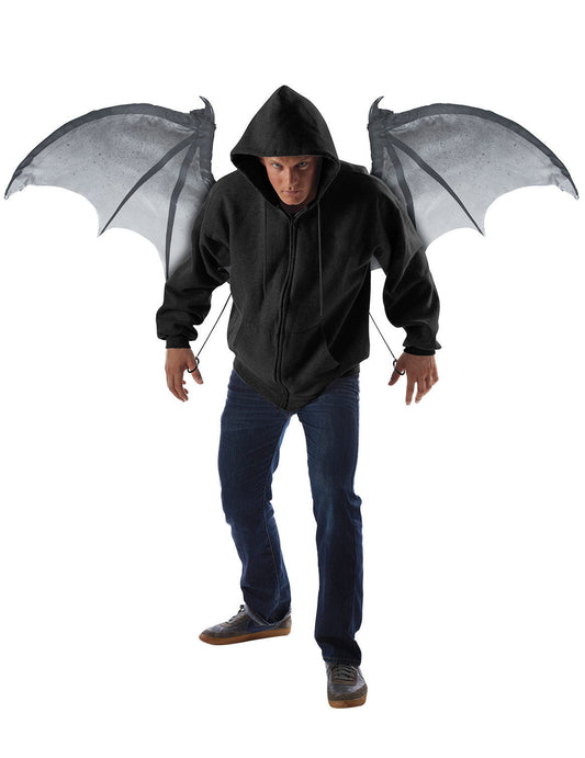 Fledermausflügel Dämonen-Flügel Kostüm-Accessoire schwarz 122 cm