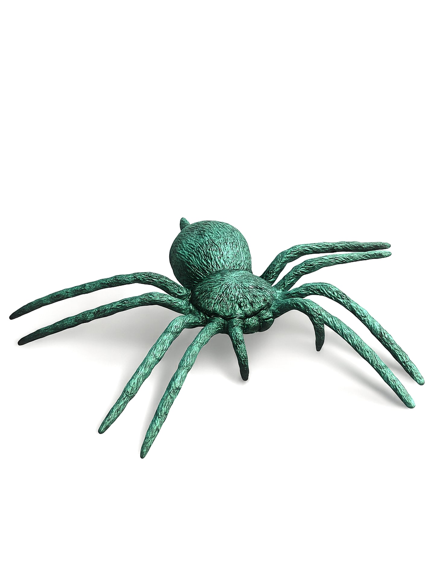 Araignée en plastique pour décoration vert irisé