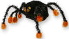 Araignée noire avec des pattes noires pour décoration noire et orange aux yeux brillants