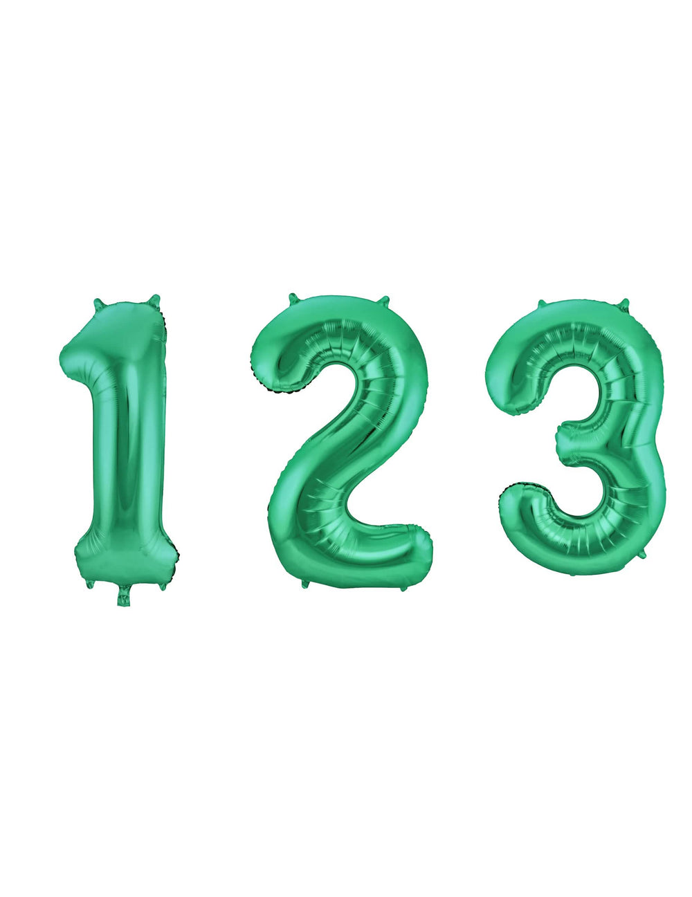Ballon aluminium chiffre pour fête vert métallique