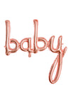 Ballon aluminium baby pour fête rose gold
