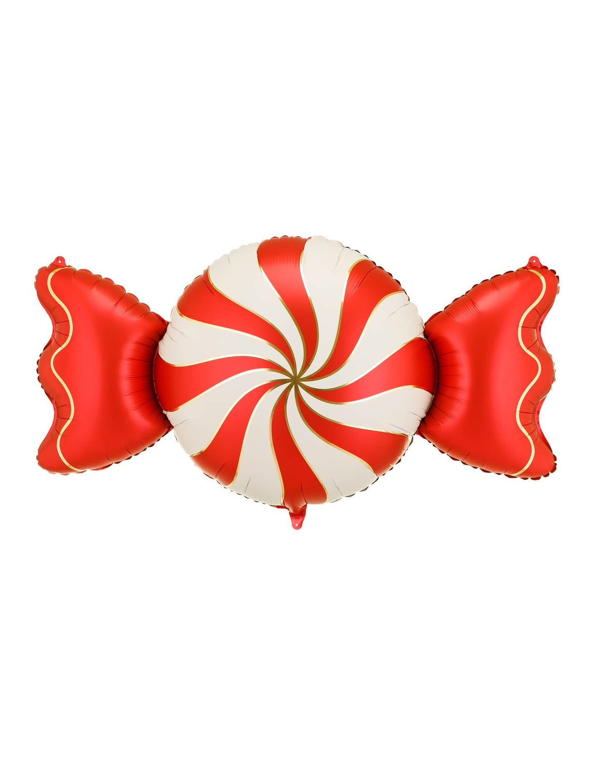 Folienballon Bonbon in Beige und Rot 113 x 54 cm