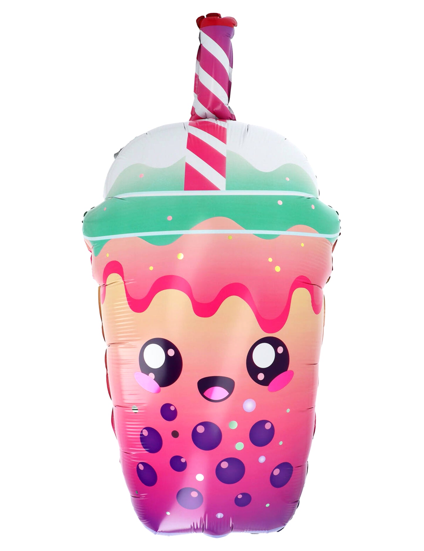 Ballon aluminium Bubble tea kawaï 38 x 76 cm