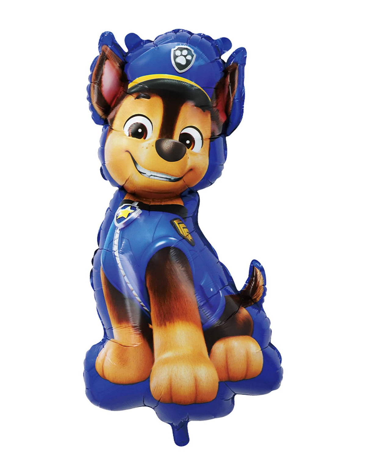 Ballon aluminium Chase Pat'patrouille bleu en tenue de policier