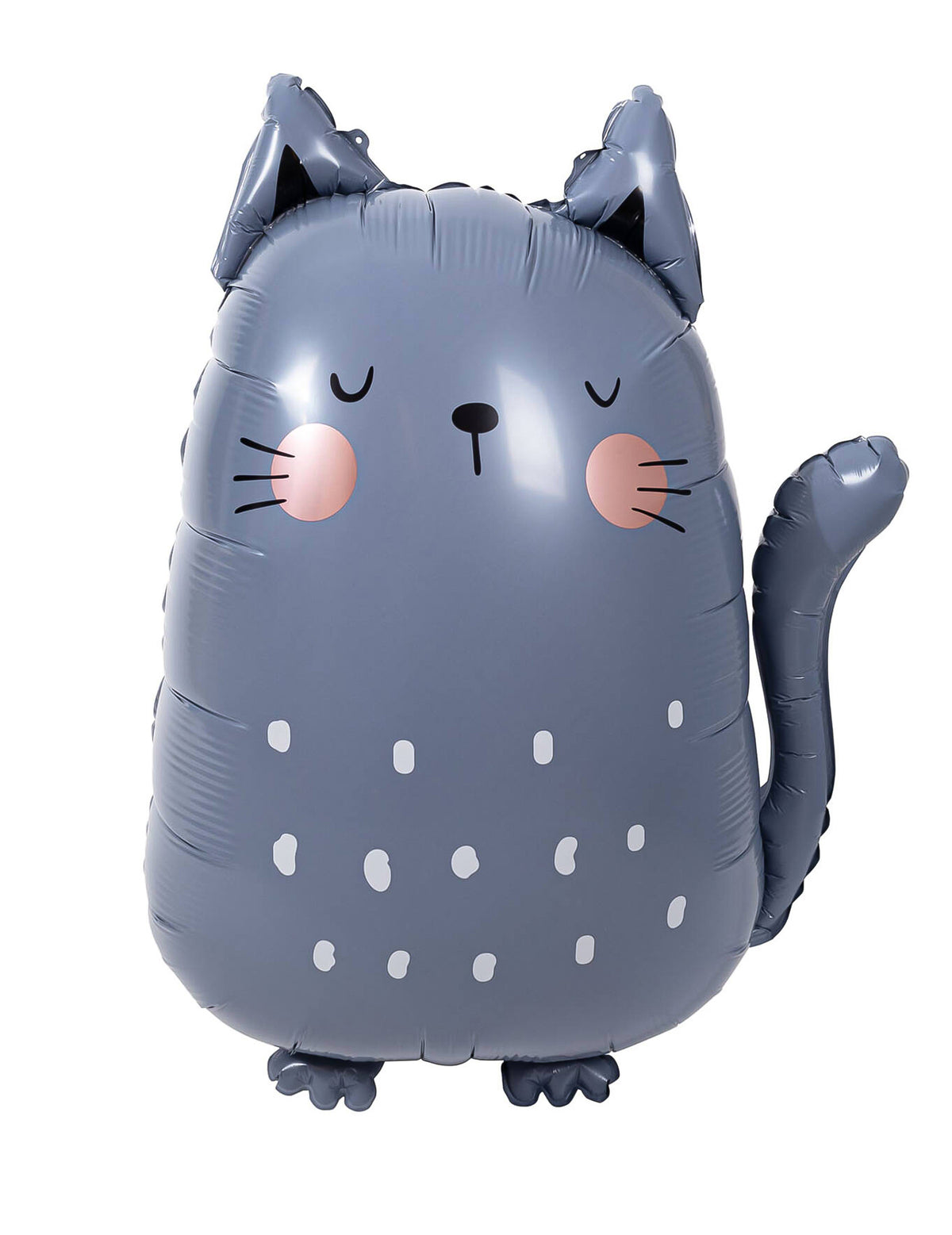 Aluminiumballon Motiv Katze Grau - 49 x 69 cm