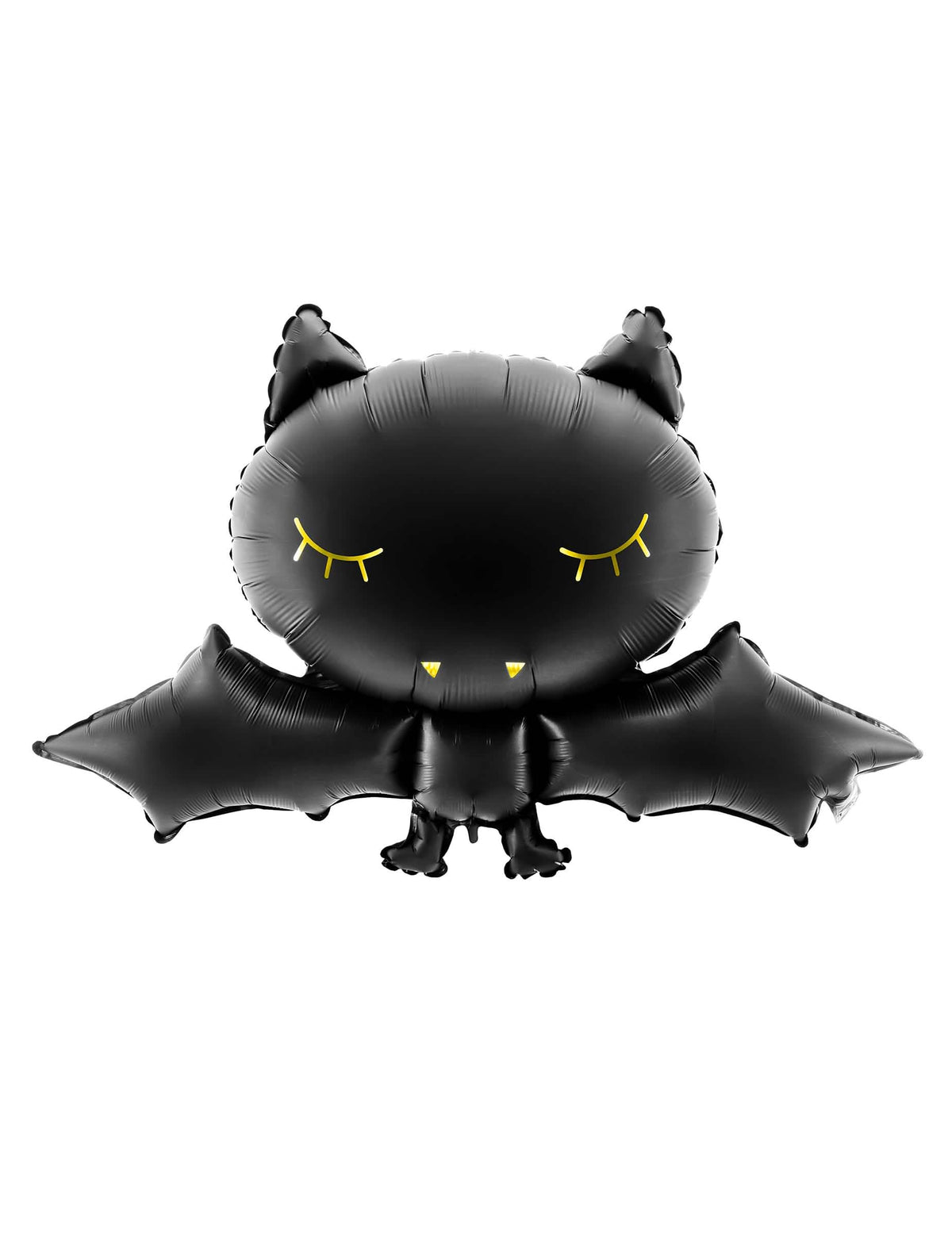 Ballon aluminium chauve-souris pour décoration noire avec yeux dorés