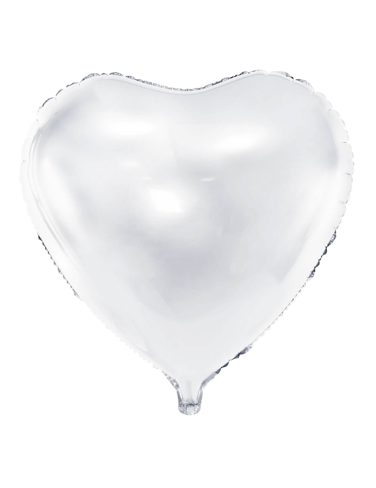 Ballon aluminium coeur pour fête blanc gonflable à l'hélium
