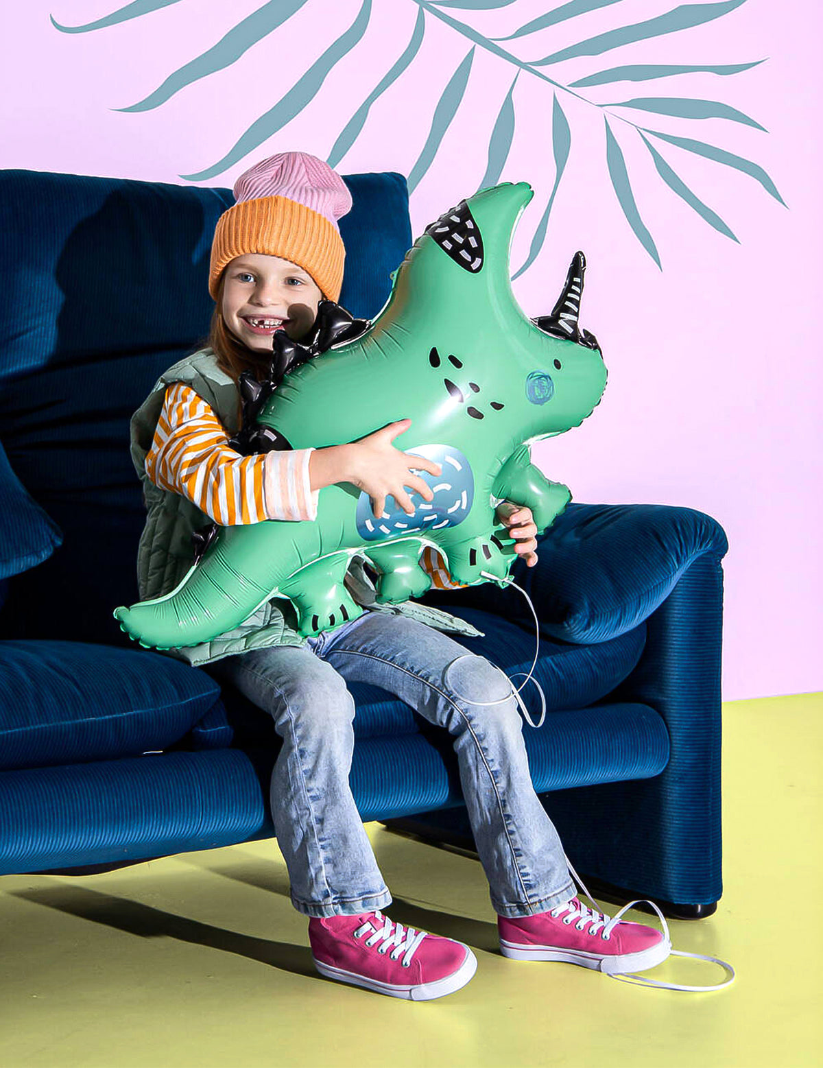 Dinosaurier Ballon aus Aluminium 76 x 44 cm