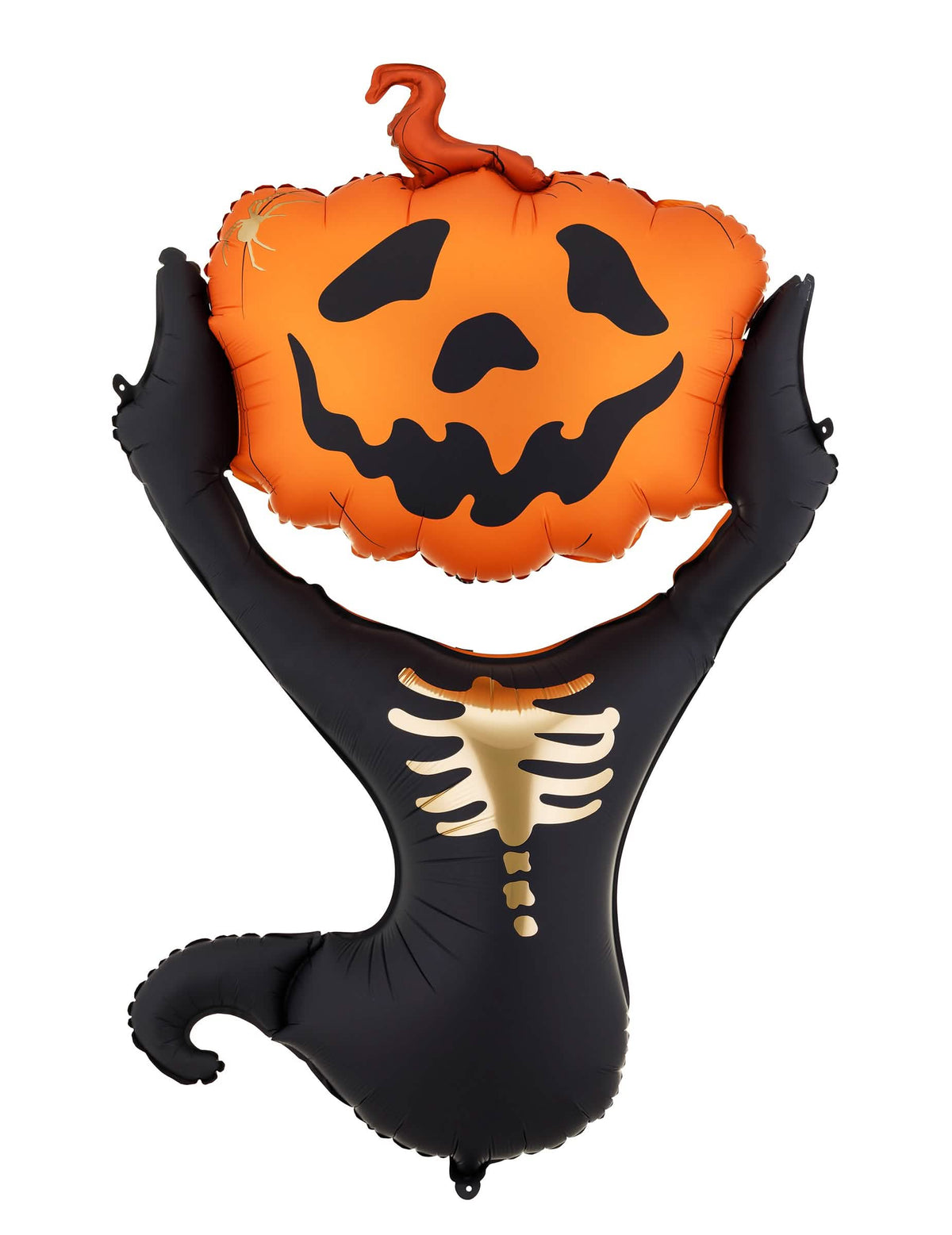 Halloween-Folienballon Vogelscheuche Schwarz-Orange 60 x 100 cm
