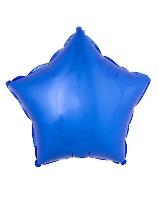 Aluminiumballon Stern für blaue Party