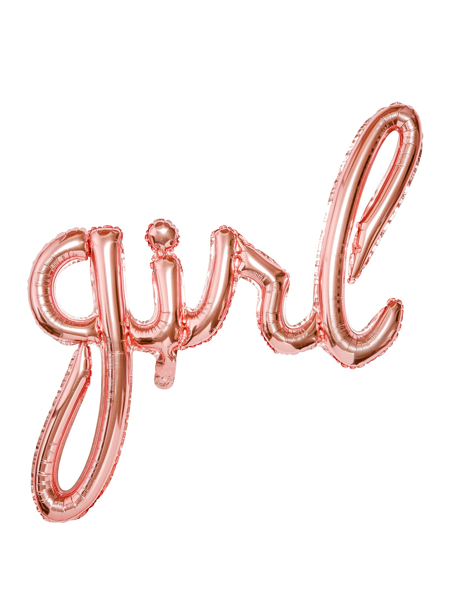 Ballon aluminium girl rose gold en écriture cursive
