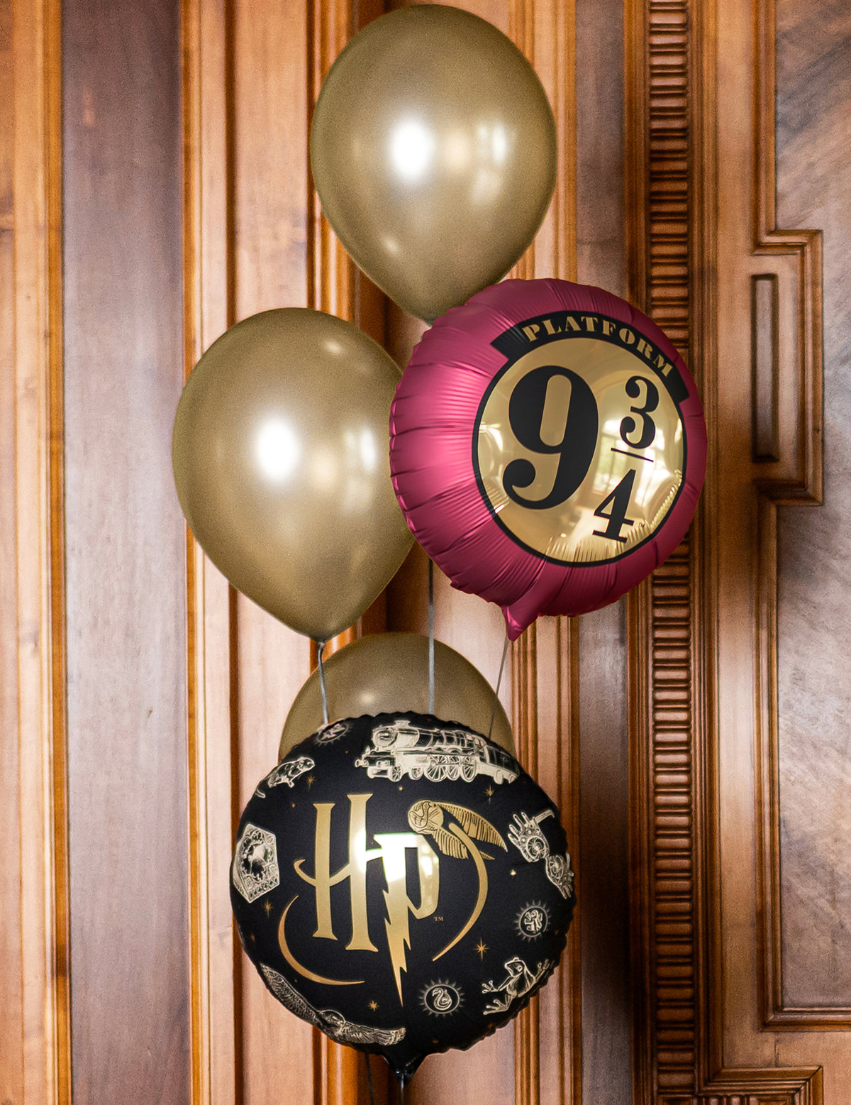 Ballon aluminium Harry Potter™ noir 35 cm