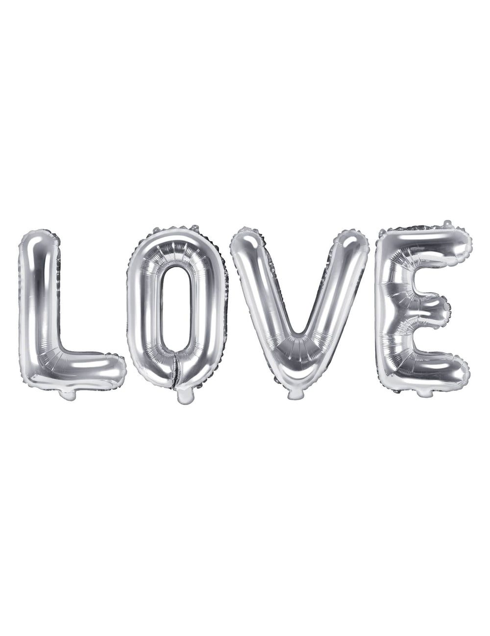 Ballon aluminium lettres LOVE pour décoration argenté
