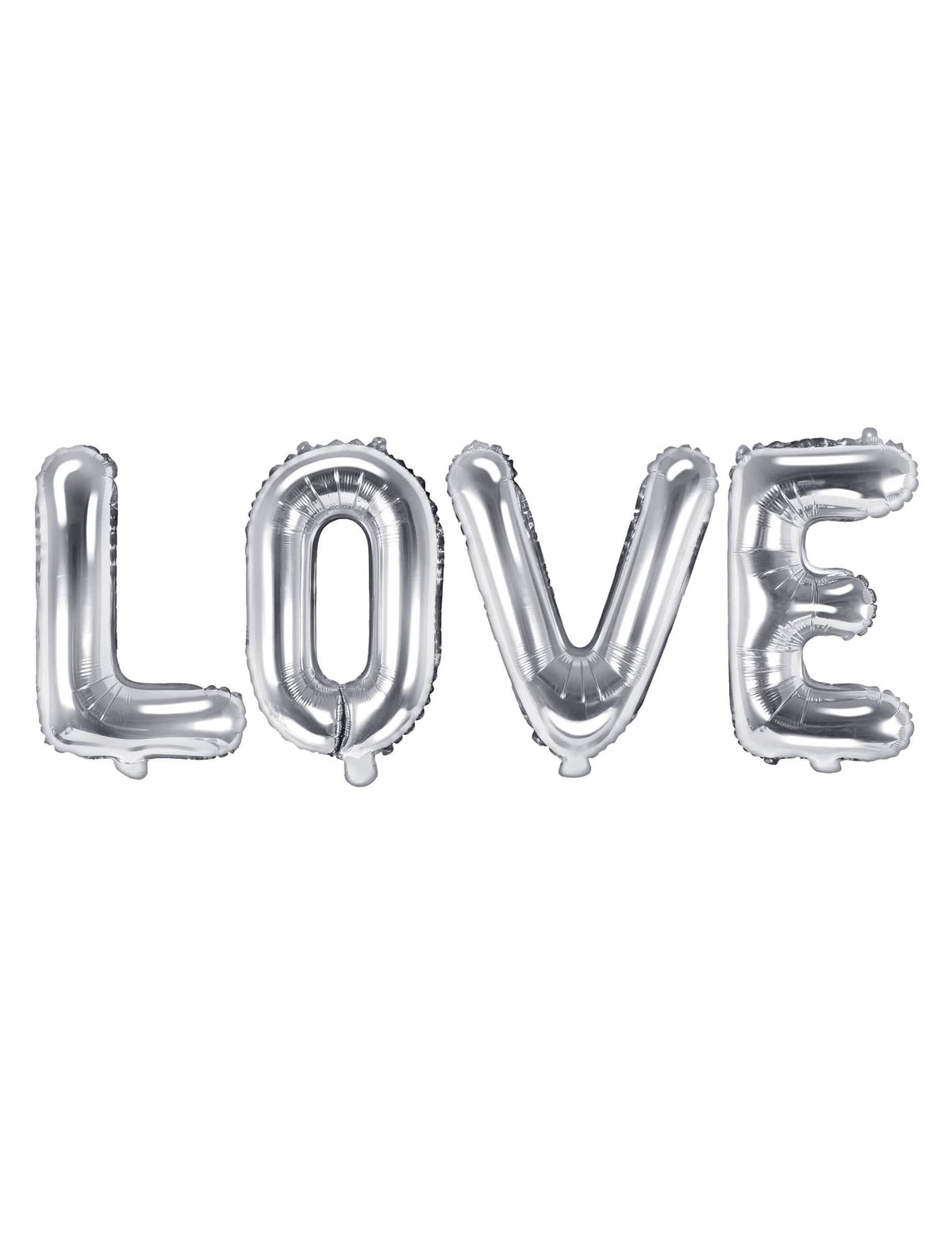 Ballon aluminium lettres LOVE pour décoration argenté
