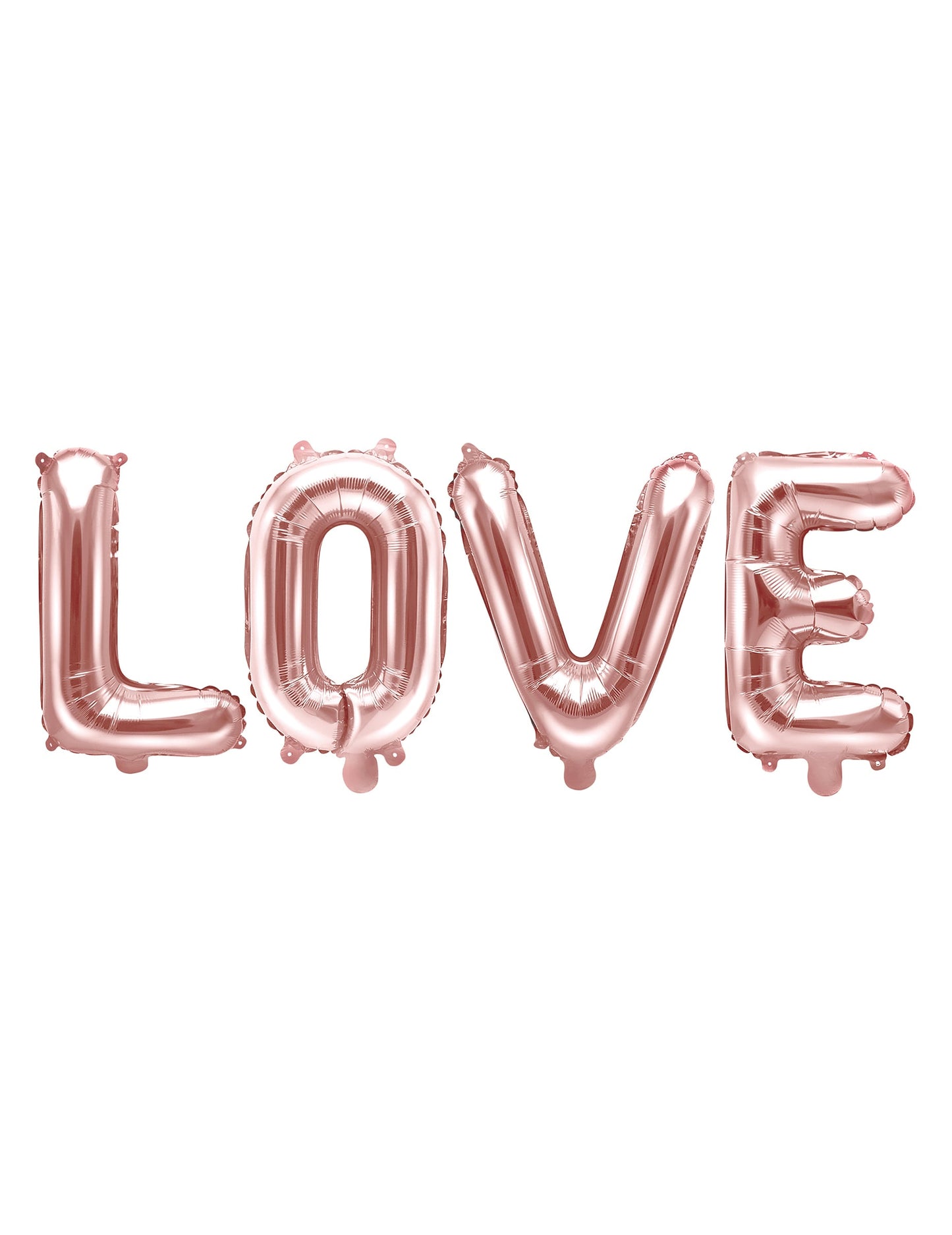 Ballon aluminium lettres LOVE pour fête rose gold