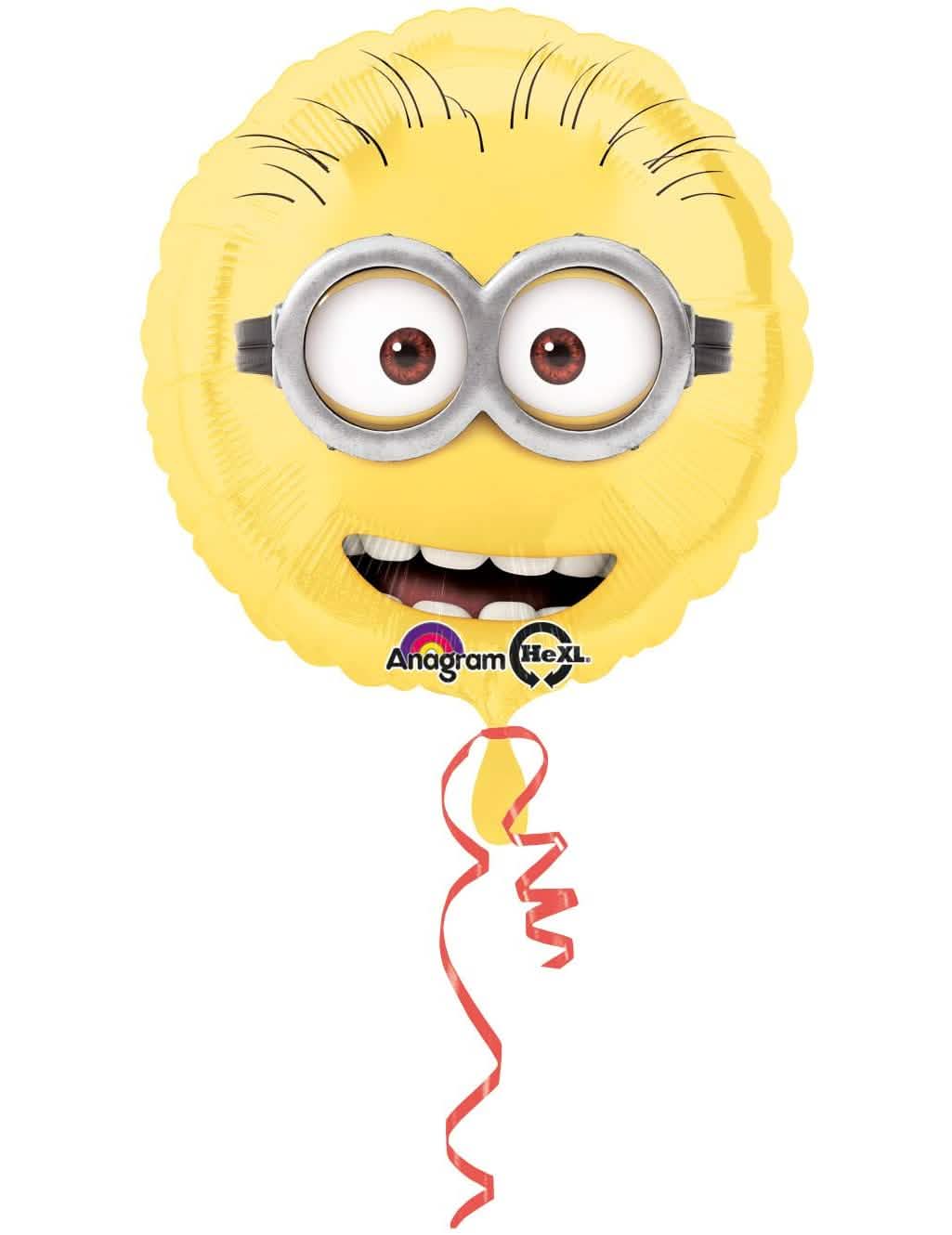 Ballon aus Aluminium Minions für Gelb-Fest mit Brillen und Lächeln