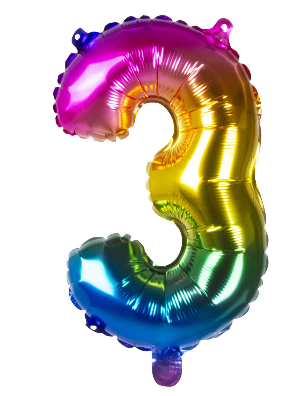 Chiffre 3 du ballon aluminium pour fête multicolore dégradé