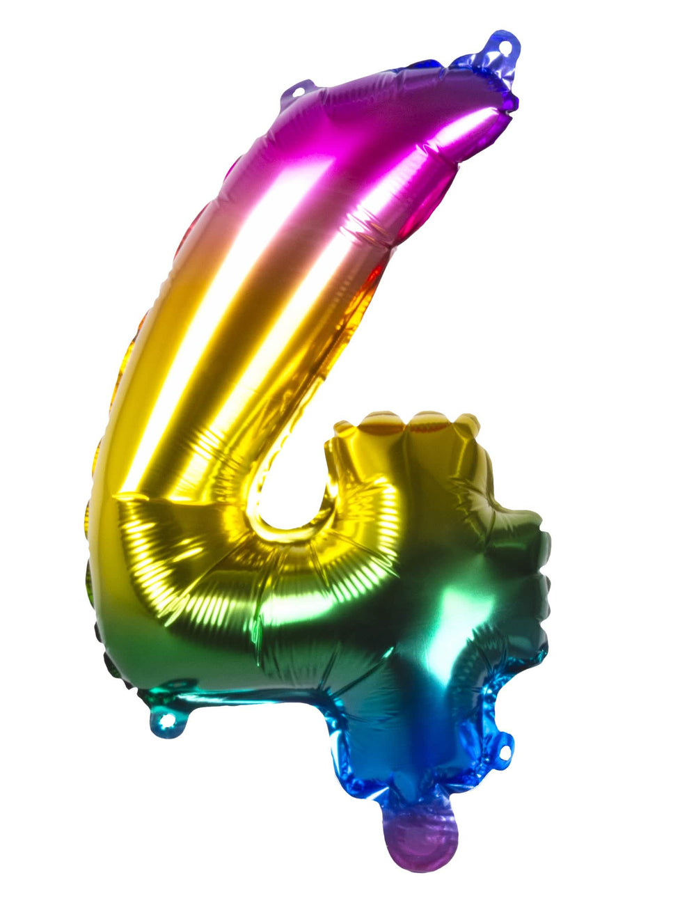 Chiffre 4 du ballon aluminium pour fête multicolore dégradé