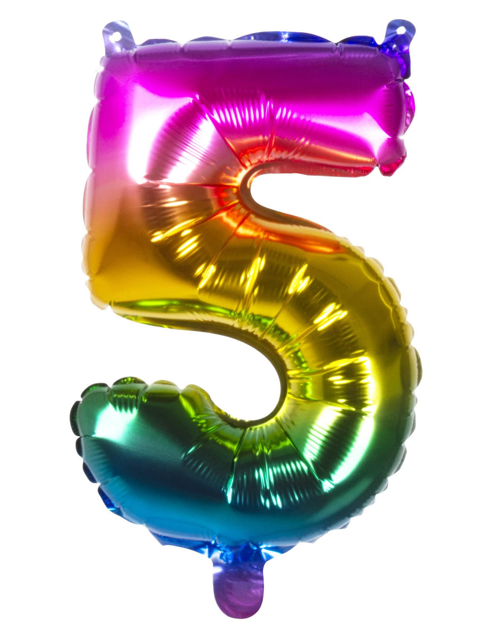 Ballon aluminium chiffre 5 pour fête multicolore