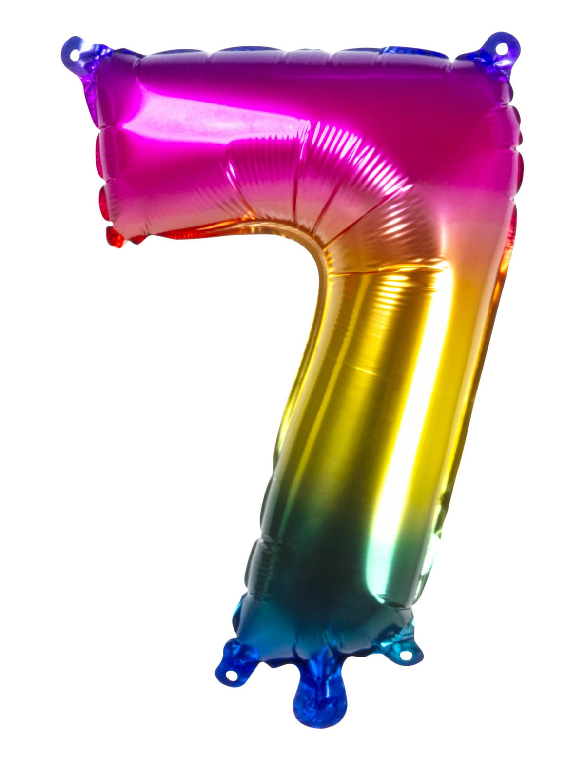 Chiffre 7 du ballon aluminium multicolore