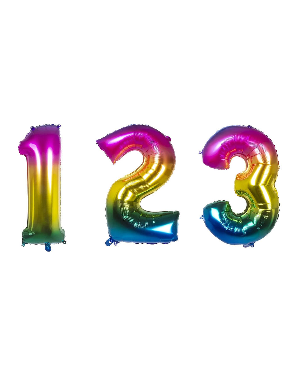 Ballon aluminium chiffre multicolore