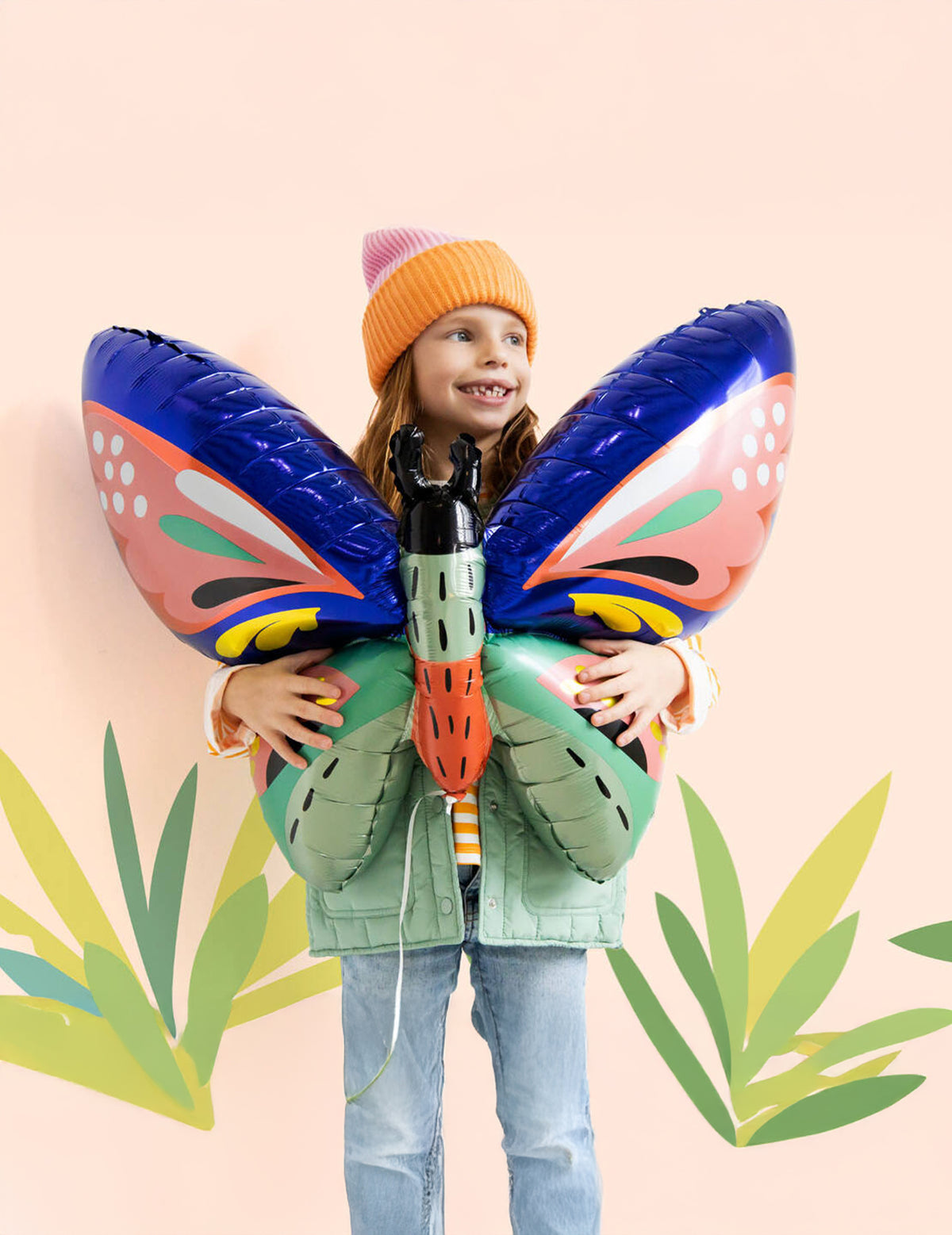 Folienballon Schmetterling mehrfarbig (88 x 54 cm)