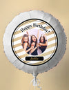 Ballon aluminium personnalisable Noir et or 50 cm