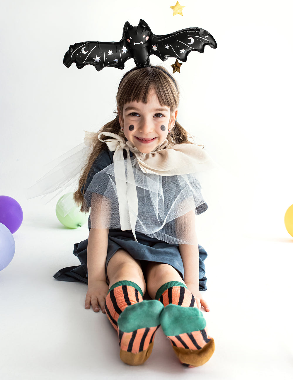 Mise en situation portée en accessoire de tête du ballon aluminium petite chauve-souris