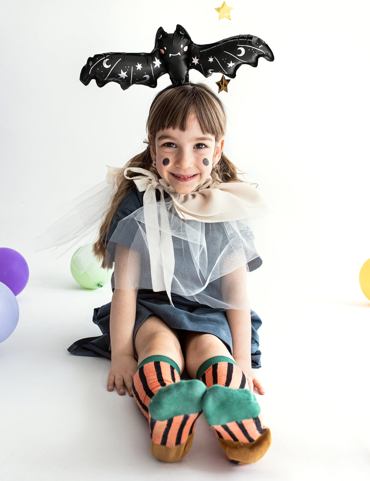Mise en situation portée en accessoire de tête du ballon aluminium petite chauve-souris