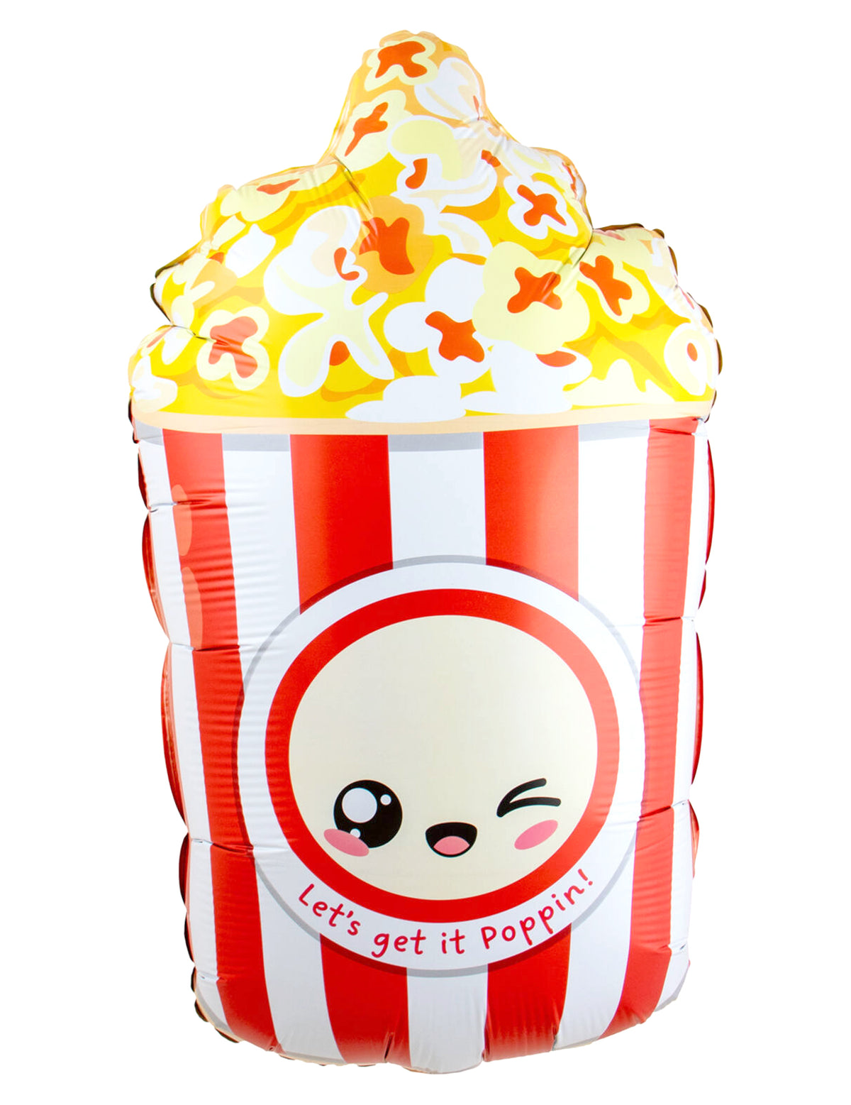 Kawaii Popcorn Ballon aus Aluminium 37 x 60 cm