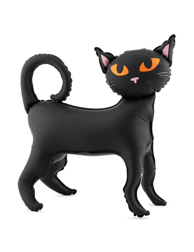 Selbststehender Folienballon Schwarze Katze 45 x 48 cm