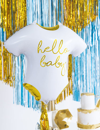 Mise en situation du ballon en aluminium body hello baby