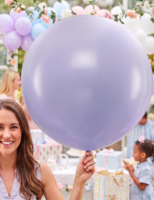 Großer Latexballon für jegliche Festlichkeiten pastellfarben violett 60 cm 
