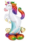 Mise en situation du ballon aluminium géant airloonz licorne